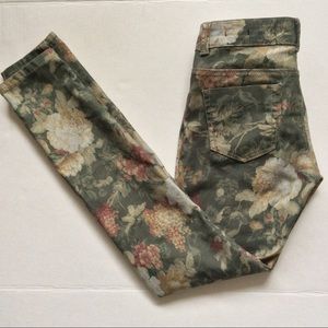 ZARA TRAFALUC FLOWER PRINT SKINNY STRETCH JEGGING